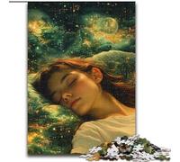 Puzzle 1000 pièces pour Adultes et Adolescents Fille endormie, Jouets Anti-Stress, décoration d'intérieur Unique et Cadeaux pour Les 14 Ans 26x38cm