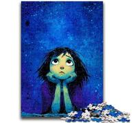Puzzle 1000 pièces pour Adultes et Adolescents Fille regardant Le Ciel Jeu Stimulant et Jeu en Famille Cadeaux du Père Noël Secret 50x75cm
