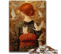 Puzzle 1000 pièces pour Adultes et Adolescents Fille rousse, 1000 pièces pour Adolescents, Casse-tête - Cadeau d'anniversaire pour Homme (75x50cm)