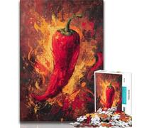 Puzzle 1000 pièces pour Adultes et Adolescents, Flame Chili, Jeu Familial Anti-Stress, défi Difficile, renforce l'amour Entre Couples, 38x26cm
