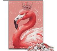 Puzzle 1000 pièces pour Adultes et Adolescents Flamingo Queen, Jeu Stimulant et Jeu Familial avec des pièces entièrement emboîtables de Formes aléatoires 26x38cm