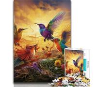 Puzzle 1000 pièces pour Adultes et Adolescents, Fleurs et Oiseaux, défi d'intelligence cérébrale, Jouets addictifs, Cadeau d'anniversaire, décoration Murale (75x50cm)
