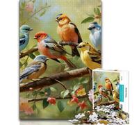 Puzzle 1000 pièces pour Adultes et Adolescents, Fleurs et Oiseaux, Jeux Amusants, décoration Murale, Cadeaux d'anniversaire et de Noël Uniques (75x50cm)