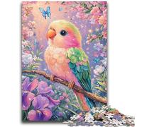 Puzzle 1000 pièces pour Adultes et Adolescents Fleurs Perroquet Jeux Amusants en Famille Cadeaux pour Amis et Famille à partir de 14 Ans 50x75cm