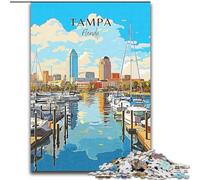 Puzzle 1000 pièces pour Adultes et Adolescents Floride Tampa Voyage, pour et à partir de 14 Ans Jouets éducatifs Jeux de Famille Cadeau d'anniversaire 50x75cm