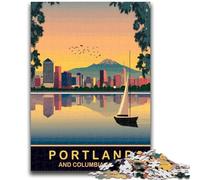 Puzzle 1000 pièces pour Adultes et Adolescents, Front de mer de Portland, Jouets éducatifs et Amusants, activités à la Maison, Cadeau d'anniversaire, Cadeaux de Voyage (Taille 38x26cm)