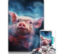 Puzzle 1000 pièces pour Adultes et Adolescents Galaxies Pigs, Jouets de Divertissement Familial avec Affiche et fiche de Questions-réponses (Taille 38x26cm)