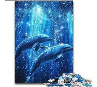 Puzzle 1000 pièces pour Adultes et Adolescents Galaxy Dolphin, Jeu de Quiz, décoration Murale, Cadeaux d'anniversaire et de Noël Uniques 26x38cm