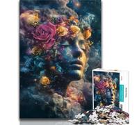 Puzzle 1000 pièces pour Adultes et Adolescents Galaxy Flower Girl, Jeu Stimulant, Jouets, décoration Murale, Cadeaux d'anniversaire et de Noël Uniques (75x50cm)