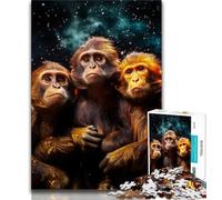 Puzzle 1000 pièces pour Adultes et Adolescents Galaxy Monkey, Jeux Amusants, décoration Murale, Cadeaux d'anniversaire et de Noël Uniques (75x50cm)