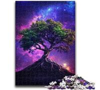 Puzzle 1000 pièces pour Adultes et Adolescents Galaxy Tree of Life pour et à partir de 14 Ans Jeu Pratique Jeu de Noël Cadeaux 26x38cm
