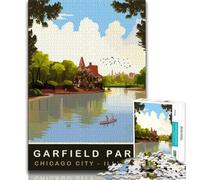 Puzzle 1000 pièces pour Adultes et Adolescents Garfield Park, Jouets de décoration pour la Maison, Anti-Stress et Anti-Stress (75x50cm)