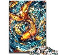 Puzzle 1000 pièces pour Adultes et Adolescents Golden Carp Family Game Stress Relief Difficult Challenge Secret Santa Gifts 26x38cm