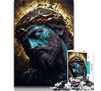 Puzzle 1000 pièces pour Adultes et Adolescents Golden Fantasy Jesus, Jouets éducatifs, Collection d'artistes, Beaux-Arts, à partir de 14 Ans, 38x26cm