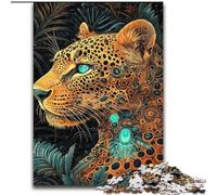 Puzzle 1000 pièces pour Adultes et Adolescents Golden Leopard, Jeu Stimulant et Jeu Familial idéal comme Cadeau pour Toute la Famille 50x75cm