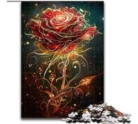 Puzzle 1000 pièces pour Adultes et Adolescents Golden Line Rose, Jouets éducatifs et éducatifs pour la Famille, idéal pour la décoration de Bureau, 38x26cm