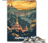 Puzzle 1000 pièces pour Adultes et Adolescents Golden Mandalay, Jouets éducatifs, Anti-Stress, pour renforcer l'amour Entre Couples, 50x75cm