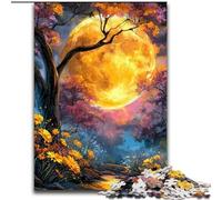 Puzzle 1000 pièces pour Adultes et Adolescents Golden Moon, Anti-Stress, défi Difficile, Cadeaux du Père Noël Secret 26x38cm
