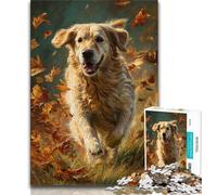 Puzzle 1000 pièces pour Adultes et Adolescents Golden Retriever Heureux, Un Jeu Stimulant idéal comme Cadeau pour Toute la Famille (75x50cm)