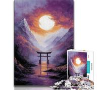 Puzzle 1000 pièces pour Adultes et Adolescents Golden Torii Gate, Aide Le Cerveau à exercer des Jouets addictifs pour cultiver la Patience et améliorer la mémoire (38x26cm)