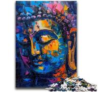 Puzzle 1000 pièces pour Adultes et Adolescents Graffiti Bouddha coloré pour et à partir de 14 Ans Jouets de Jeu Car il est idéal comme Cadeau pour Toute la Famille 50x75cm