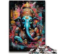 Puzzle 1000 pièces pour Adultes et Adolescents Graffiti Éléphant Bouddha Jeu Stimulant Cadeaux pour Est idéal comme Cadeau pour Toute la Famille 26x38cm