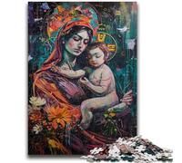 Puzzle 1000 pièces pour Adultes et Adolescents, Graffiti Jésus, Jouet éducatif Anti-Stress, Cadeaux pour Amis et Famille, 50x75cm