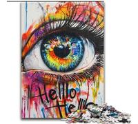 Puzzle 1000 pièces pour Adultes et Adolescents, Graffitis oculaires, activité familiale, décoration d'intérieur Unique et Cadeaux pour Les 14 Ans et Plus (Taille 50x75cm)