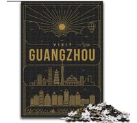 Puzzle 1000 pièces pour Adultes et Adolescents, Guangzhou, Chine, Jouets éducatifs, Jeux familiaux, Jeu éducatif pour Anniversaire, Noël, 50x75cm