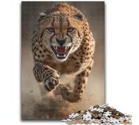 Puzzle 1000 pièces pour Adultes et Adolescents guépard Courant, Jeu éducatif Familial, décoration Murale, Cadeaux Uniques pour Anniversaire et Noël, 50x75cm