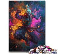 Puzzle 1000 pièces pour Adultes et Adolescents Guerrier Ninja pour et à partir de 14 Ans Jeu Pratique Jeu de Noël Cadeaux 50X75CM