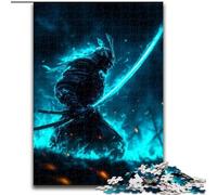 Puzzle 1000 pièces pour Adultes et Adolescents, Guerrier Samouraï Néon, Casse-tête pour décoration Murale, Cadeaux d'anniversaire et de Noël Uniques pour Les 14 Ans (Taille 50x75cm)
