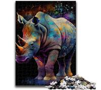 Puzzle 1000 pièces pour Adultes et Adolescents, Guerrier samouraï néon, Design Dynamique et Unique, expérience de Puzzle relaxante et stimulante, 50x75cm