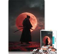 Puzzle 1000 pièces pour Adultes et Adolescents Guerrier sous la Lune de Sang, Anti-Stress, séjour, Tuer Le Temps, liste de souhaits avec Le Père Noël (38x26cm)