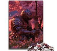 Puzzle 1000 pièces pour Adultes et Adolescents Guerrier sous Les cerisiers en Fleurs, Jeu éducatif et Stimulant pour améliorer la mémoire, pour Les 14 Ans et Plus, 50x75cm