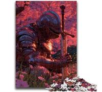 Puzzle 1000 pièces pour Adultes et Adolescents Guerrier sous Les cerisiers en Fleurs, Jeu éducatif et Stimulant pour améliorer la mémoire, à partir de 14 Ans, 26x38cm