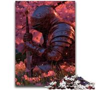 Puzzle 1000 pièces pour Adultes et Adolescents Guerrier sous Les cerisiers en Fleurs, Jeu éducatif et Stimulant pour améliorer la mémoire, à partir de 14 Ans, 26x38cm