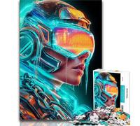 Puzzle 1000 pièces pour Adultes et Adolescents, Guerriers Néon, Jeux éducatifs, décoration d'intérieur, Jeu éducatif pour Anniversaire, Noël (38x26cm)