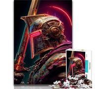 Puzzle 1000 pièces pour Adultes et Adolescents, Guerriers néon, Jouets éducatifs, Anti-Stress, Interaction Parent-Enfant, 75x50cm