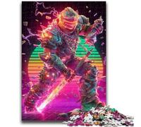 Puzzle 1000 pièces pour Adultes et Adolescents, Guerriers Néon, Puzzles pour Adultes, Jeux stimulants, décoration Murale, Cadeaux d'anniversaire et de Noël Uniques (50x75cm)