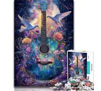 Puzzle 1000 pièces pour Adultes et Adolescents Guitare de la Paix, Difficile à réaliser, mais Amusant et Humoristique, Cadeau d'anniversaire et Cadeau Unique (38x26cm)