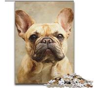 Puzzle 1000 pièces pour Adultes et Adolescents Happy Bulldog, Jeu Stimulant et Jeu Familial avec des pièces entièrement emboîtables de Formes aléatoires 38x26cm