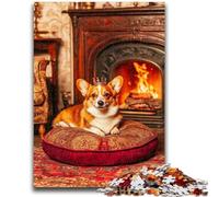 Puzzle 1000 pièces pour Adultes et Adolescents Happy Corgi pour Les 14 Ans et Plus Jeu Impossible Cadeau d'anniversaire de Noël 50x75cm