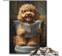 Puzzle 1000 pièces pour Adultes et Adolescents Happy Goldendoodle, à partir de 14 Ans, Jeux éducatifs à Domicile, Jouets à Faire soi-même, œuvres d'art, Cadeau (Taille 26x38cm)