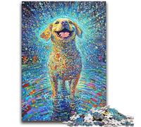 Puzzle 1000 pièces pour Adultes et Adolescents Happy Labrador pour Les 14 Ans et Plus Jeu Impossible Cadeau d'anniversaire de Noël 26x38cm