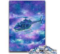 Puzzle 1000 pièces pour Adultes et Adolescents Hélicoptère de rêve Aide Le Cerveau à exercer Jouets addictifs pour cultiver la Patience Convient aux Couples 50x75cm
