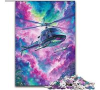 Puzzle 1000 pièces pour Adultes et Adolescents, hélicoptère psychédélique, Jeu Stimulant et Familial avec pièces entièrement emboîtables de Formes aléatoires 26x38cm
