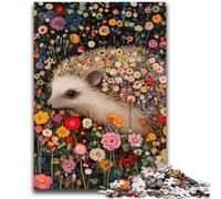 Puzzle 1000 pièces pour Adultes et Adolescents Hérisson Art Jouets Jeux éducatifs Soulagement du Stress Interaction Parent-Enfant pour Les 14 Ans et Plus 26x38cm