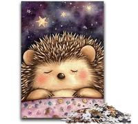 Puzzle 1000 pièces pour Adultes et Adolescents Hérisson endormi Anti-Stress Défi Difficile Chaque pièce est Unique - Jeu Familial Amusant et Stimulant 38x26cm