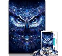Puzzle 1000 pièces pour Adultes et Adolescents Hibou, Aide Le Cerveau à exercer des Jouets addictifs pour cultiver la Patience et améliorer la mémoire (75x50cm)